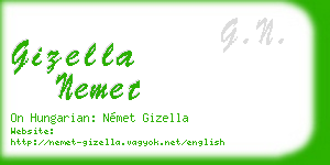 gizella nemet business card