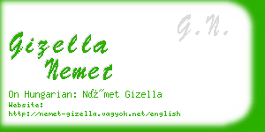 gizella nemet business card